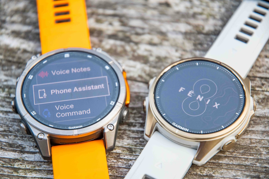 Garmin Venu 4 smartwatch and Garmin Fenix 8 Solar rugged smartwatch 