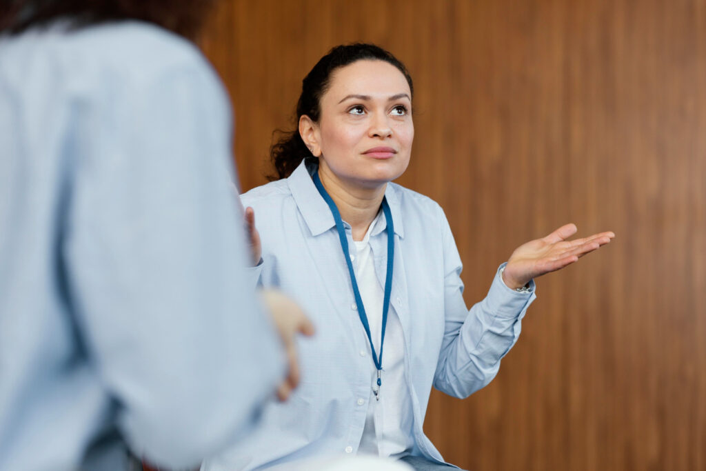 Healthcare professional act of nonverbal communication