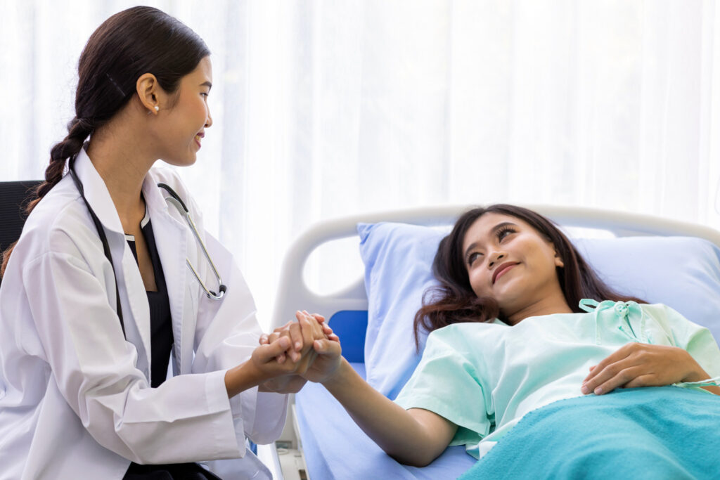 Doctor talking to a patient