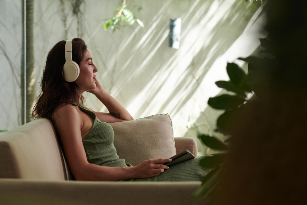 Listening to a podcast as a self-care routine